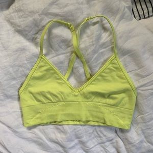 LULULEMON chartreuse sports bra